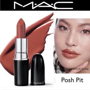 MAC LUSTERGLASS LIPSTICK: SHADE POSH PIT 543. ITS HARD TO FIND THIS SHADE. BNIB